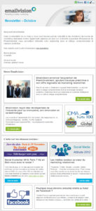 La newsletter d’EmailVision : l’email sans la vision