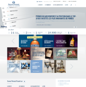 Pernod Ricard axe son nouveau site institutionnel sur ses chiffres clés