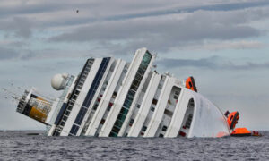 Le naufrage du nouveau site du Costa Concordia