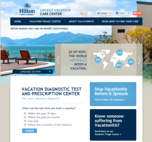 Comment Hilton attire des clients avec un test en ligne?